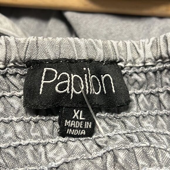 Sundress Woman’s Size XL Papillon Gray Stone Washed Spaghetti Straps Cinched - Picture 9 of 11